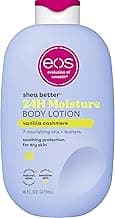 eos Shea Better Body Lotion Vanilla Cashmere, 24-Hour Moisture Skin Care, Lightweight & Non-Greasy, Natural Shea, Vegan, Vanilla Body Lotion, 16 fl oz