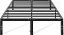 OLIXIS 14In Metal Queen Bed Frame with Storage Space, No Box Spring Needed with Sturdy Steel Slat Support, Heavy Duty and Easy Assembly, Platform B...