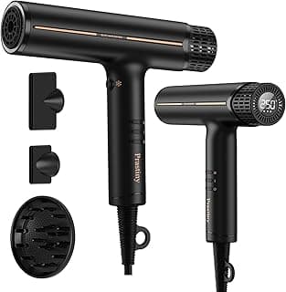 Hair Dryer with Diffuser: Professional High Speed Quiet Ionic Blow Dryer - Intelligent Heat Control - Lightweight Portable Travel & Home for Women ...