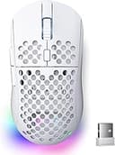 DIERYA M1 Wireless Gaming Mouse, 24000DPI, 180Hrs Battery, 16.8M RGB, 6 Programmable Buttons, Lightweight, Tri-Mode (2.4G/BT5.2/USB-C) for PC/Mac/L...