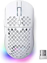 DIERYA M1 Wireless Gaming Mouse, 24000DPI, 180Hrs Battery, 16.8M RGB, 6 Programmable Buttons, Lightweight, Tri-Mode (2.4G/BT5.2/USB-C) for PC/Mac/L...