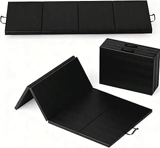 Gymnastics Mat, 6x3Ft/6x2Ft Thick Exercise Mat with Carrying Handles, Folding Tumbling Mat for Yoga, Pilates, Stretching