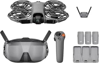 DJI Neo 2 Motion Fly More Combo With RC Motion 3 & Goggles N3 | Stable Transmission With Digital Transceiver, 4K Drone for Beginners, FPV Flying, 3...