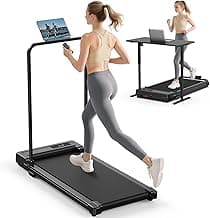 Walking Pad Treadmill for Home - Folding Treadmills with Handle Bar Portable Compact Fold up Indoor Foldable Handles Electric Walk Pads Small Space...