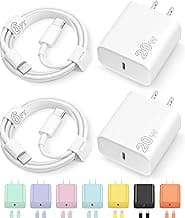 iPhone 17 16 15 Charger Fast Charging Type C Chargers USB C Charger Block iPhone 17 16 15 Air Pro Max Chargers with 6FT Cable for iPhone 17/17 Plus...