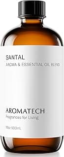 AromaTech Santal Aroma Essential Oil Blend: Luxury Hotel Inspired Aromatherapy with Amber, Vanilla, Cedar & Sandalwood for Ultrasonic Diffusers (16...