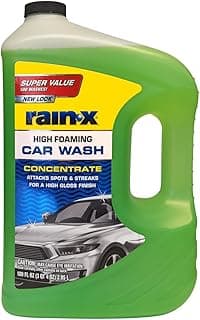 Rain-X 620191 Car Wash - 100 fl oz. High-Foaming, Concentrated Formula for Greater Cleaning Action, Safely Lifting Dirt, Grime and Residues for an ...