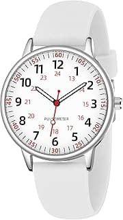 Nurse Watch for Women Waterproof Analog Silicone Watch with Second Hand Nursing Watch