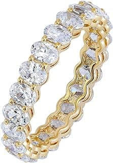 14K Gold Plated Cubic Zirconia Stackable Statement Ring