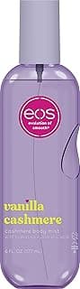 eos Cashmere Body Mist, Vanilla Cashmere, Soft Musk, Cozy Caramel, Hair Mist, Body Spray for Women Moisturizing, Hyaluronic Acid, Vanilla Body Spra...