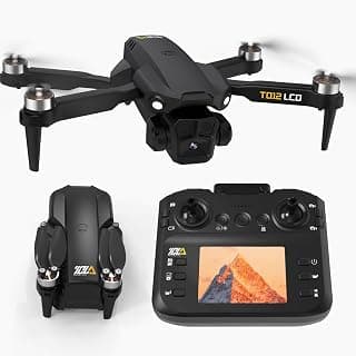 Drone with Camera LCD Screen RC FPV Drone with Brushless Motor Professional Live Video UHD, Drones for Adults Foldable Mini Quadcopter for Beginner...
