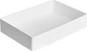 Amazon Basics Rectangular Plastic Desk Organizer with Storage Trays, Accessory Tray, Drawer Organizer, 9.4 x 6.7 x 2 inch, White