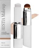 Color Changing Foundation Stick, Natural Shade for Fair to Medium Skin | Lightweight Balm-to-Cream Formula with Built-in Brush, Blends to A Natural...