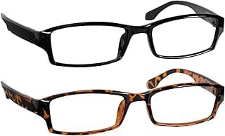 TruVision Readers OTC Reading Glasses, Comfort Spring Hinges for Men and Women, 9501-2 Pk