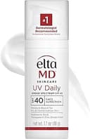 EltaMD UV Daily SPF 40 Face Sunscreen Moisturizer with Zinc Oxide, Daily Face Moisturizer with SPF, Sunscreen, For Dry Skin 1.7 oz Pump