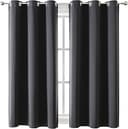 ChrisDowa Grommet Blackout Curtains for Bedroom and Living Room - 2 Panels Set Thermal Insulated Room Darkening Curtains (Dark Grey, 42 x 63 Inch)