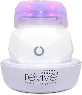 reVive Light Therapy Soniqué Mini Acne Cleanser, Battery-Operated Sonic Face Cleanser Brush with Blue & Red Light Therapy, Medical-Grade Acne Devic...