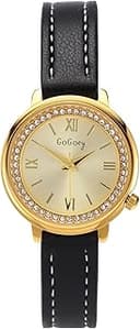 Vintage Gold Watches for Women Quartz Watch Alloy Steel Roman Numeral Dial Bracelet Watch Gifts for Her