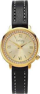 Vintage Gold Watches for Women Quartz Watch Alloy Steel Roman Numeral Dial Bracelet Watch Gifts for Her