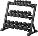 RitFit 5-780LBS Rubber Coated Hex Dumbbell Weight Set with Rack and Adjustable Weight Bench with Multiple Back Positions(1300LB Capacity) for Home ...
