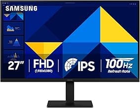 Samsung 27" (S30GD) Essential Monitor with IPS Panel and Tilt Only Stand, 100Hz Refresh Rate, Ergonomic Design, Advanced Eye Care, Game Mode, LS27D...