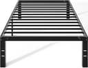 OLIXIS Twin Metal Platform Bed Frame - 14in High Heavy Duty Mattress Foundation with Storage Space, No Box Spring Needed, Sturdy Steel Slat Support...