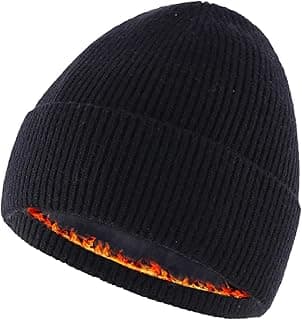 Kids Beanie Hat Warm Winter Hats for Boys Girls Fleece Lined Knit Kids Hat for Ages 1-5