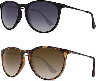 Retro Polarized Sunglasses Womens Trendy Round Classic Glasses
