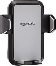 Amazon Basics Universal Portable Smartphone Holder for Car, Air Vent Mount, 360° Rotation, Easy to Install, One-Handed Release, Adjustable and Secu...