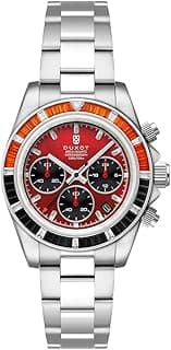 Men's 40mm Accelero Rainbow Chronograph Watch with Solid Stainless Steel Bracelet DX-2064