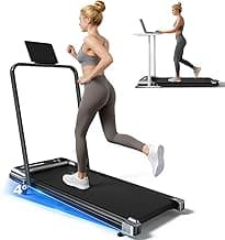 Walking Pad Treadmill with Handle Bar and Adjustable Incline, Compact Portable Treadmills for Home Office, 2.5HP Quiet Anti-Slip Under Desk Treadmi...