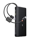 Baseus Portable Charger with Built in Cable, 100W Laptop Power Bank 20000mAh, Travel Essential Fast Charging USB C Battery Pack for MacBook, iPhone 17/16 Series, Samsung Galaxy S25/24, TSA-Approved