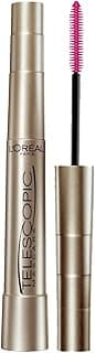 L’Oreal Paris Makeup Original Telescopic Mascara, Separating Mascara Volume and Length Formula, Washable, Blackest Black, 0.27 Fl Oz., 1 Count