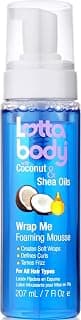 Lottabody Wrap Me Foaming Mousse with Coconut & Shea Oils, Lightweight Moisture-Rich Curl-Defining & Frizz-Control Styling Mousse for Natural Curly...