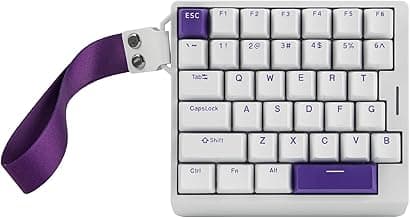 EPOMAKER HE30 One-Handed Wired Hall Effect Keyboard, SOCD & Snap Key, 8K Polling & 0.125ms, Adjustable Trigger, PBT Keycap, RGB, Custom Software, G...