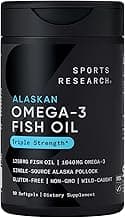 Sports Research® Omega-3 Fish Oil 1250 - Triple Strength Fish Oil Supplement from Wild Alaska Pollock - MSC Certified Sustainable · Non-GMO · Soy F...