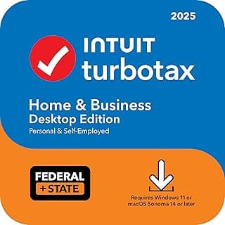 TurboTax Home & Business Desktop Edition 2025, Federal & State Tax Return [PC/Mac Download]