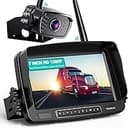 Wireless Backup Camera, 7 Inch Monitor Rear View Camera System for RV, Trailers, Trucks, 5th Wheels, Support 2 Cameras, IP69 Waterproof 18 LED IR N...