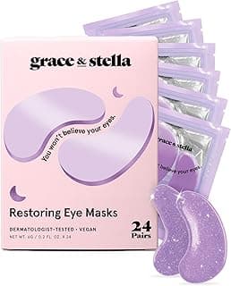 grace & stella Retinol Under Eye Patches for Puffy Eyes & Dark Circles - Restoring Gel Under Eye Masks with Hyaluronic Acid - Christmas Gifts for T...