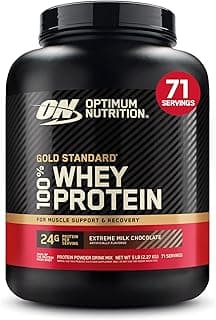 Optimum Nutrition Gold Standard 100% Whey Protein Powder, Extreme Milk Chocolate, 5 Pound (Packaging May Vary)