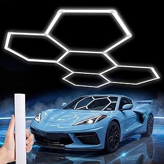 LZHOME Hexagon 5000K LED Garage Lights: 25 Pack Updated 1.31-inch Wider Size,26300LM Super Bright Hex Lighting Ceiling LED Shop Light for Garage, C...