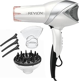 REVLON Infrared Hair Dryer with Diffuser & Concentrator - Ionic Ceramic Blow Dryer for Frizz Control, Shine, Soft Hair & Moisture Protection - 1875...