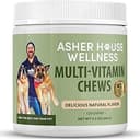 Asher House Wellness Dog Multivitamin Chews - Dog Vitamins and Supplements, Soft Chew for Pet Dogs with Probiotics, Flaxseed, Colostrum - Comprehen...