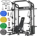 Major Fitness Drone2 Advanced Training Smith Machines– All-in-One Home Gym Squat Rack with Aluminum Pulley Set , Weight Bar, Dual LAT Pull-Down Systems & Cable Crossover Machine for Full-Body Workouts