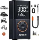 AstroAI L7 Tire Inflator Portable Air Compressor,150 PSI Cordless Bike Pump | For Car Tires, Bikes, Motorcycles and Balls; Auto Shut-off, Digital Display Pressure Gauge, Fast Inflation, LED Light