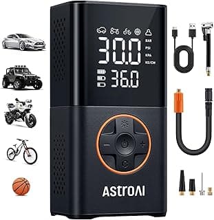 AstroAI L7 Tire Inflator Portable Air Compressor,150 PSI Cordless Bike Pump | For Car Tires, Bikes, Motorcycles and Balls; Auto Shut-off, Digital D...