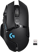 Logitech G502 Lightspeed Wireless Gaming Mouse with Hero 25K Sensor, PowerPlay Compatible, Tunable Weights and Lightsync RGB - Black