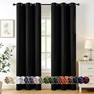 MIULEE Blackout Curtains for Bedroom Living Room 2 Panels, Thermal Insulated Room Darkening Drapes Grommet Noise Reducing Light Blocking Window Tre...