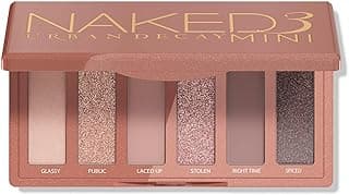 URBAN DECAY Naked 3 Mini Eyeshadow Palette - 6 Soft Pink Shadows, Multi-Use Matte & Shimmer Finishes, Ultra-Blendable Everyday Rosy Neutrals, Long-...