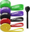 POWER GUIDANCE Resistance Bands, Set of 5 Pull Up Bands, Pull Up Assistance Bands, Exercise Bands, Resistance Bands Set for Legs, Working Out, Musc...